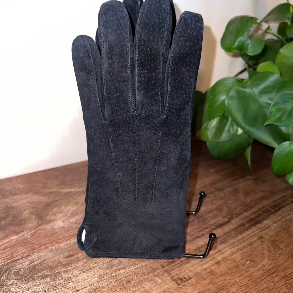 Wilson Black Leather Gloves Womens Medium Winter Lined Touchscreen